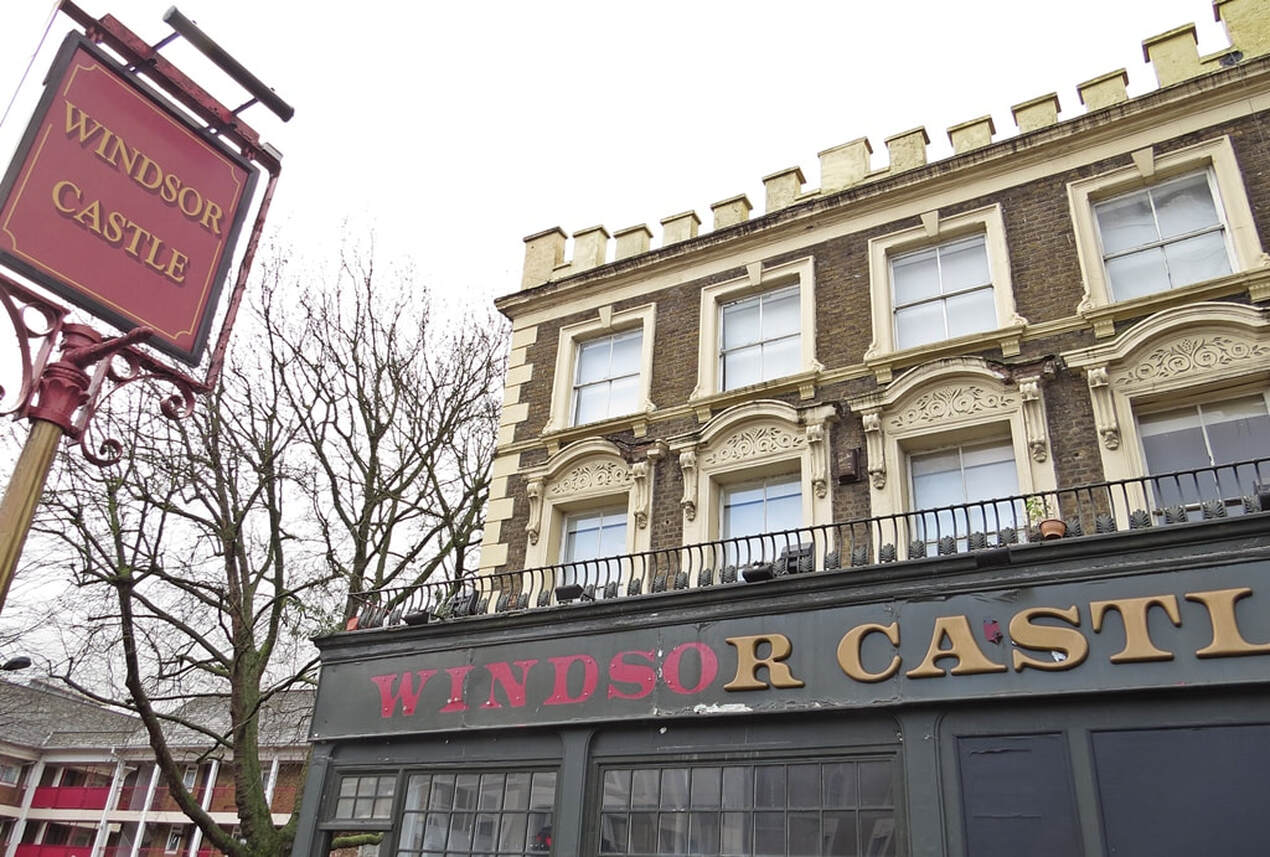 Picture of derelict Windsor Castle in Maida Vale one of London's Lost Music Venues