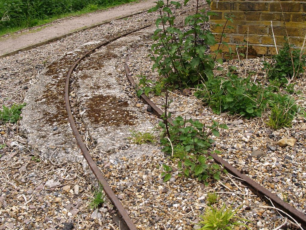Narrow gauge railway track at Royal Gunpowder Mills.,Waltham Abbey.