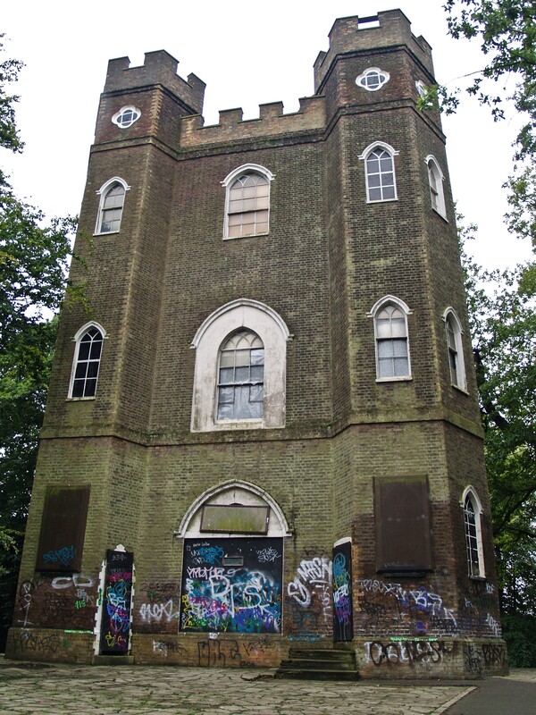 The derelict  Severndroog Castle on Shooters Hill in South London