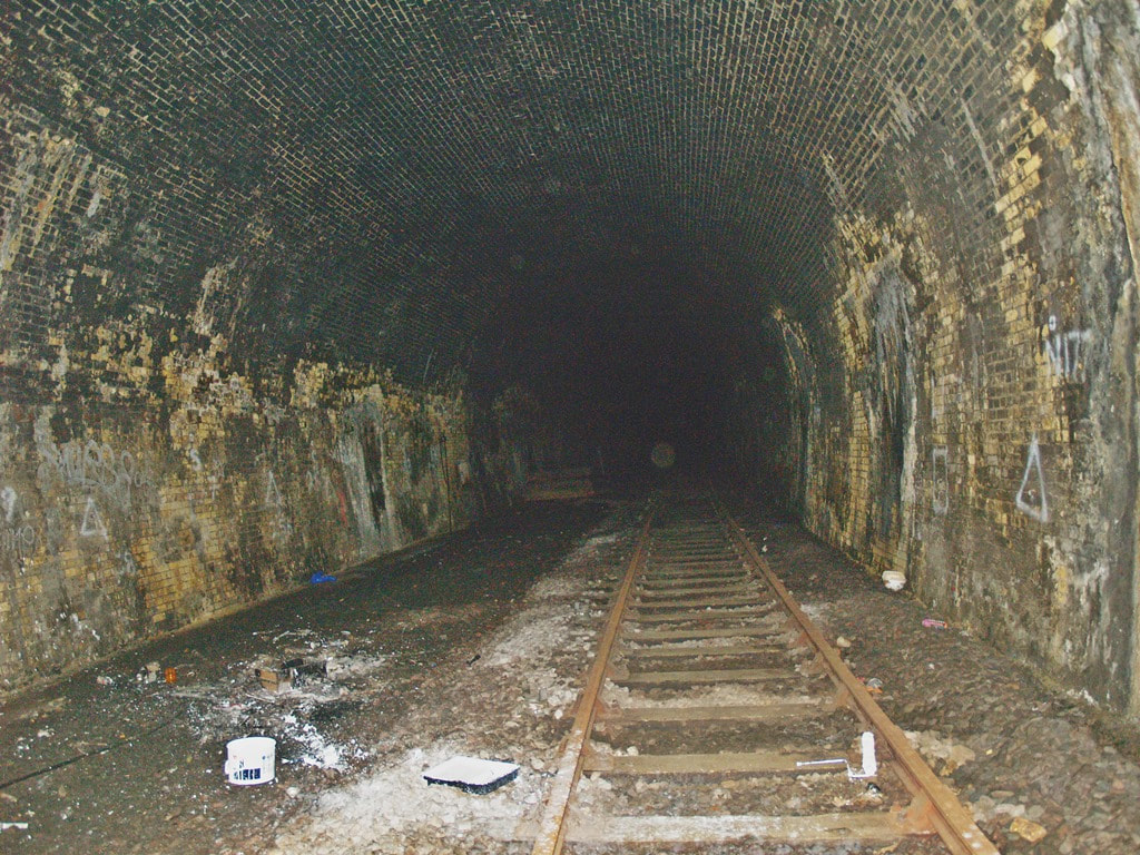 Abandoned railway tunnel in East London