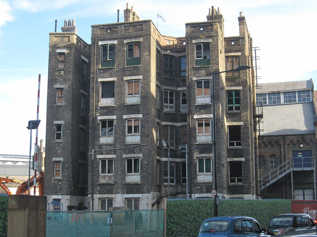 Derelict condo next to St Pancras in London