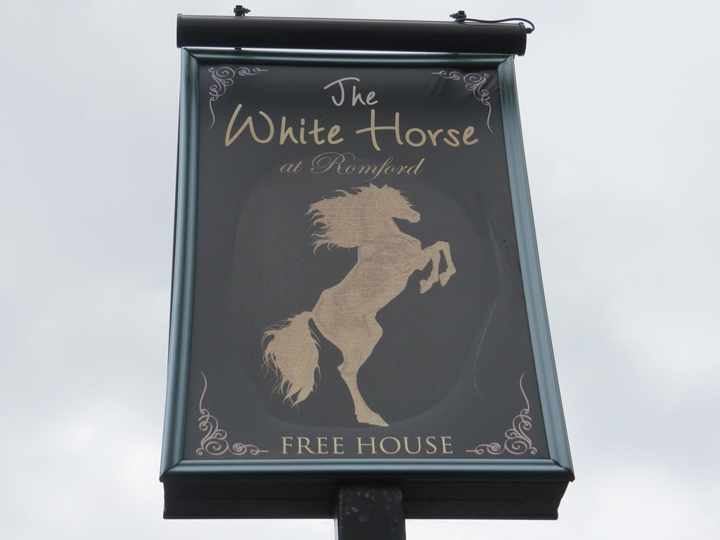 Pub sign for the White Horse in Chadwell Heath near Romford, RM6